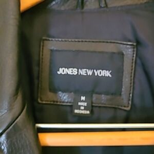 Men's Jones New York Black Leather Coat